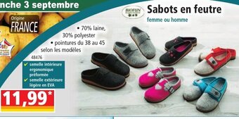 Norma Sabots en feutre offre