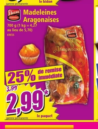 Norma Heras Madeleines Aragonaises offre