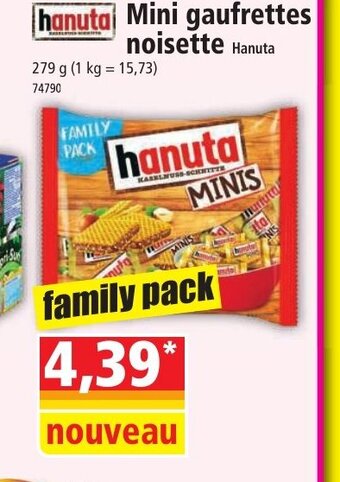 Norma Hanuta Mini gaufrettes offre