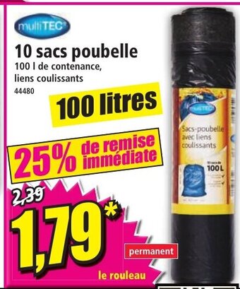 Norma 10 sacs poubelle offre