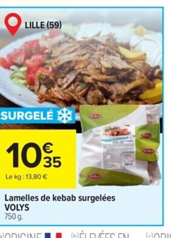 Carrefour Market Lamelles de kebab surgelées offre