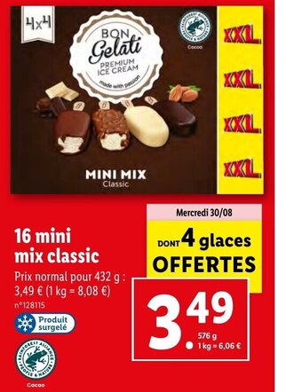 Lidl 16 mini mix classic offre