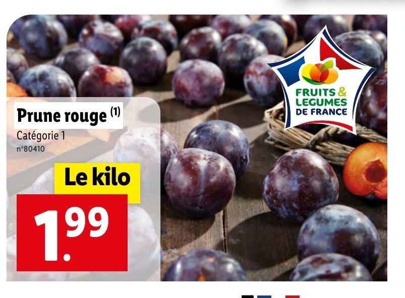 Promo Prune rouge (¹) chez Lidl