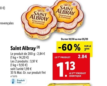 Lidl SAINT ALBRAY offre