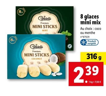 Lidl 8 glaces mini mix offre