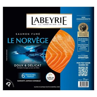 Carrefour Market Labeyrie saumon fumé le norvège offre