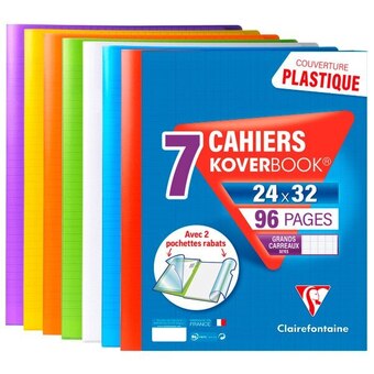 Carrefour Market Clairefontaine lot de 7 cahiers koverbook offre
