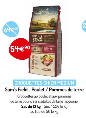 Médor et Compagnie Sam’s field - croquettes chien medium offre