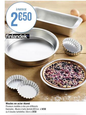 Casino Supermarchés Finlandek moules en acier étamé offre