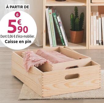 Mr Bricolage Caisse de rangement en pin offre