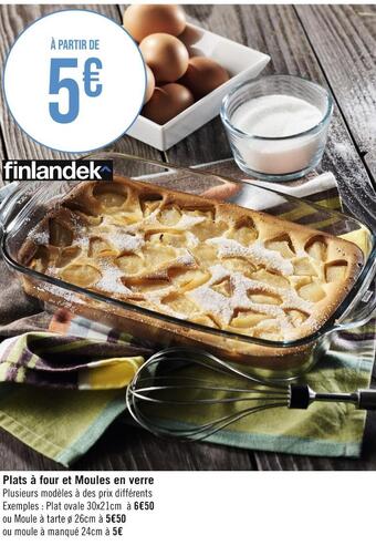 Finlandek plats à four et moules en verre