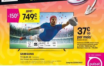 Pulsat Samsung tv qled 4k offre