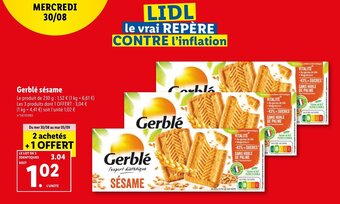 Lidl Gerblé sésame offre