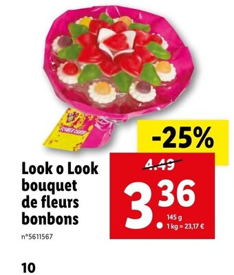 Lidl Look o Look bouquet de fleurs bonbons offre