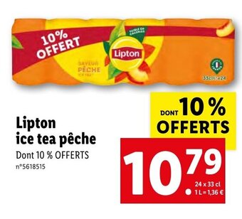 Lidl Lipton ice tea pêche offre