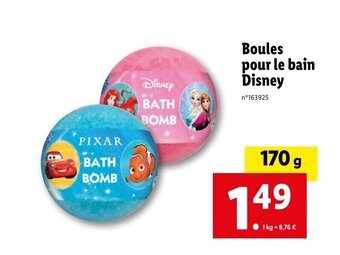 Lidl Boules pour le bain Disney offre