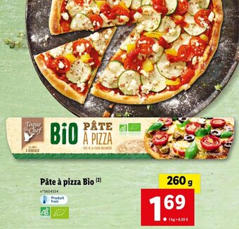 Lidl Pâte à pizza Bio (2) offre