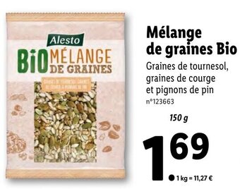 Lidl Mélange de graines Bio offre