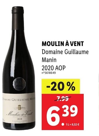 Lidl MOULIN À VENT Domaine Guillaume offre