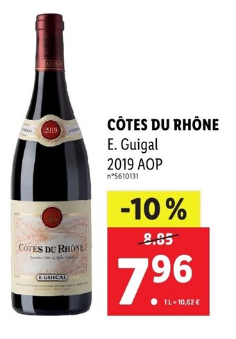 Lidl CÔTES DU RHÔNE E. Guigal 2019 AOP offre