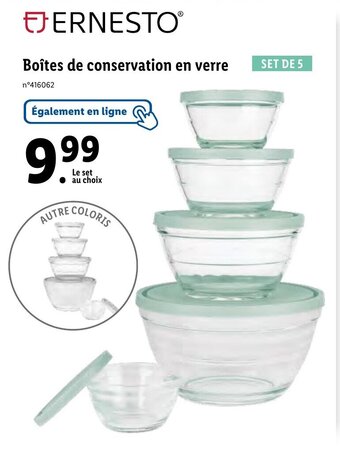 Lidl Boîtes de conservation en verre offre