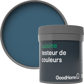 Testeur peinture cuisine goodhome bleu antibes mat 50ml