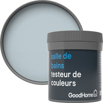 Castorama Testeur peinture salle de bains goodhome bleu toulon satin 50ml offre