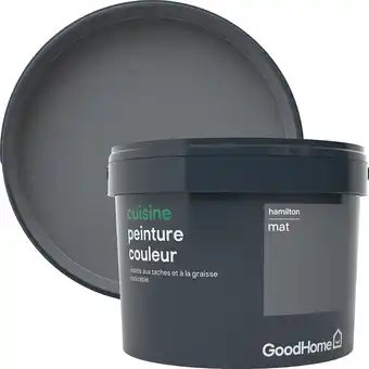 Castorama Peinture cuisine goodhome gris hamilton mat 2,5l offre