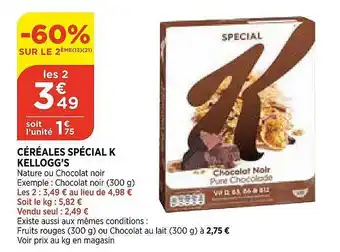 Bi1 Céréales Spécial K Kellogg's offre