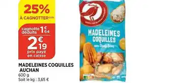 Bi1 Madeleines Coquilles Auchan offre