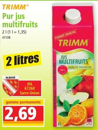 Norma TRIMMⓇ Pur jus multifruits offre