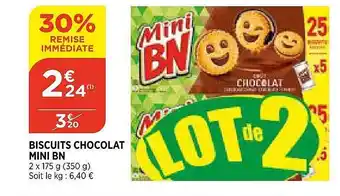 Bi1 Biscuits Chocolat Mini Bn offre