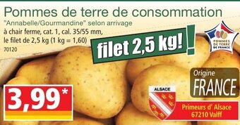 Norma Pommes de terre de consommation offre