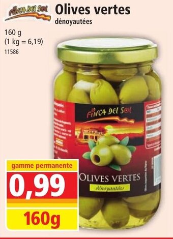 Norma Sat Olives vertes dénoyautées offre