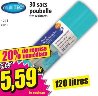 Norma 30 sacs poubelle très résistants offre
