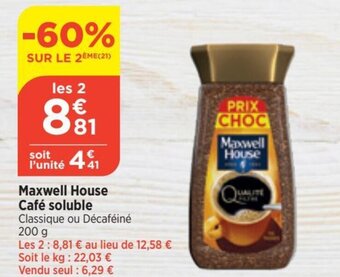 Bi1 Maxwell House Café soluble offre