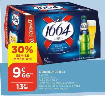 Bi1 Bière Blonde 1664 offre