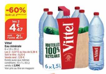 Bi1 Vittel Eau minérale offre