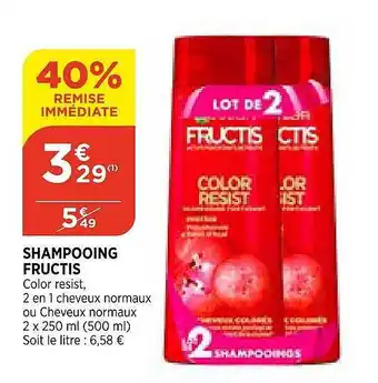 Bi1 Shampooing Fructis offre