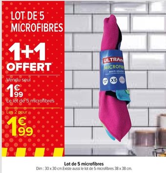 Le lot de 5 microfibres