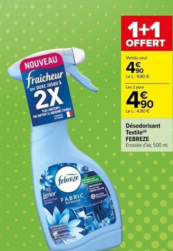 Carrefour Désodorisant Textile(d) FEBREZE offre