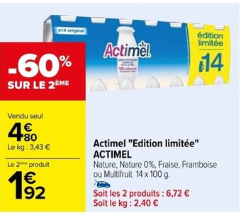 Carrefour Actimel "Edition limitée" ACTIMEL offre