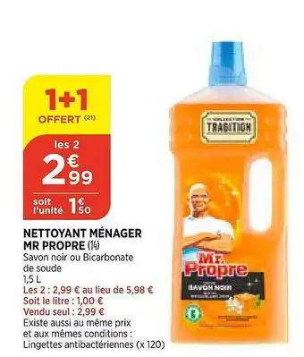 Bi1 Nettoyant Ménager Mr Propre offre
