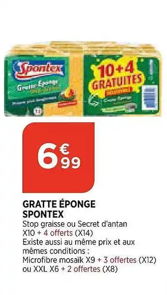 Bi1 Gratte éponge Spontex offre