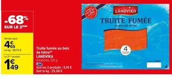 Carrefour Truite fumée au bois de hêtre(s) offre
