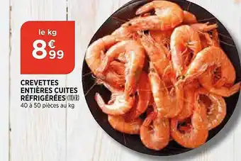 Bi1 Crevettes Entières Cuites Réfrigérées offre
