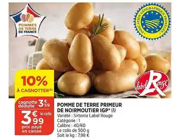 Bi1 Pomme De Terre Primeur De Noirmoutier Igp offre