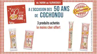Géant Casino BON PLAN SUR UNE SÉLECTION DE PRODUITS DE LA MARQUE COCHONOU offre