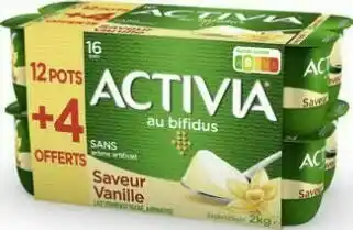 Géant Casino ACTIVIA au bifidus Saveur Vanille offre