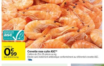 Carrefour Crevette rose cuite ASC(s) offre